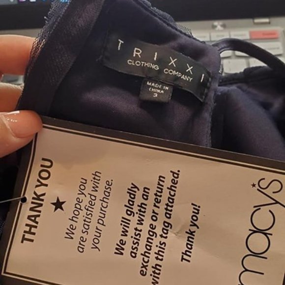 Trixxi Juniors' Embellished Soutache Fit & Flare Dress - Picture 2 of 2